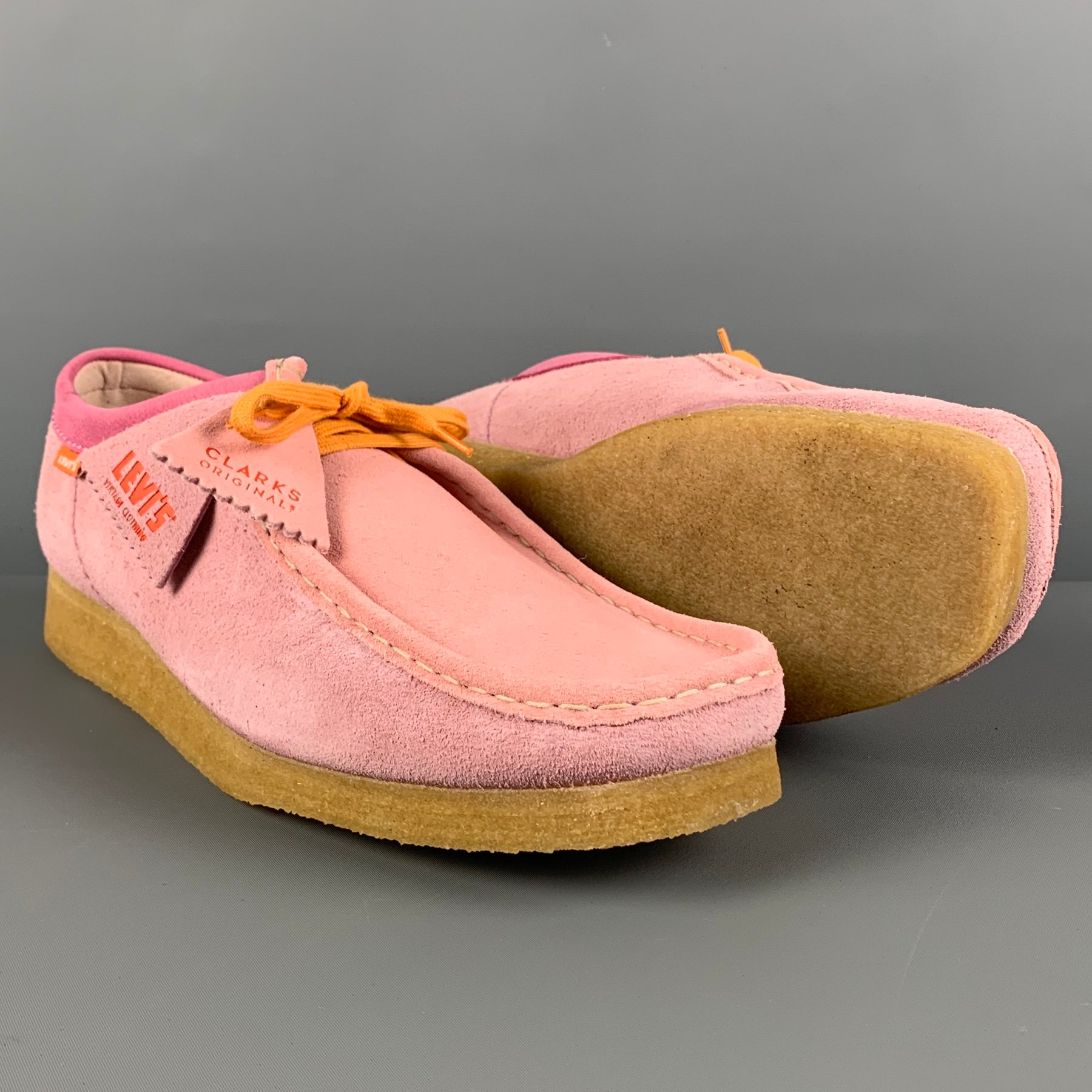 CLARKS x LEVI'S VINTAGE Size 11 Pink Suede Desert Lace Up Shoes