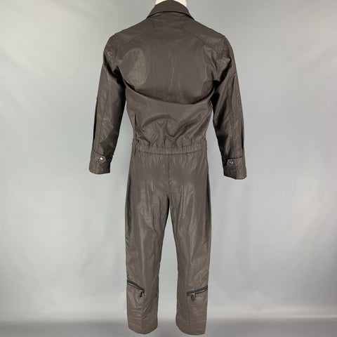 PATRIK ERVELL FW11 Size S Brown Coated Canvas Jumpsuit