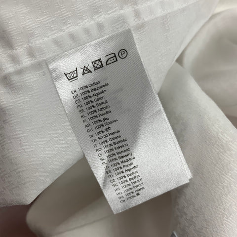 Camisa de manga larga con botones de algodón blanco talla XL ETON