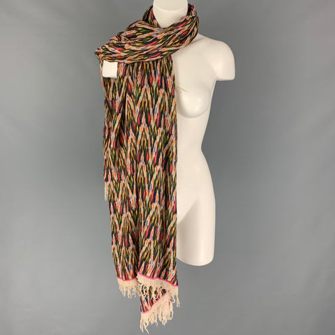 ISABEL MARANT Multi-Color Abstract Modal Cashmere Scarf