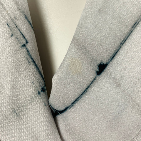 SIMON CHANG Talla 6 Chaqueta de cuadros de mezcla de poliéster gris blanco