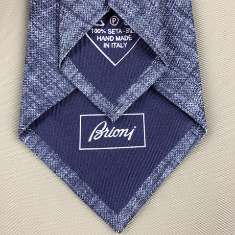 BRIONI Indigo Heather Silk Neck Tie