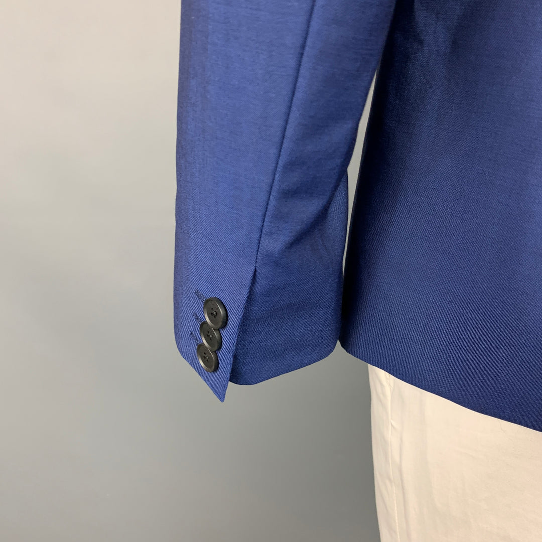 PAUL SMITH Size 42 Regular Blue Wool / Mohair Sport Coat