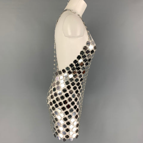 FANNIE SCHIAVONI Taille S Robe Mini Cara Argent Métallisé