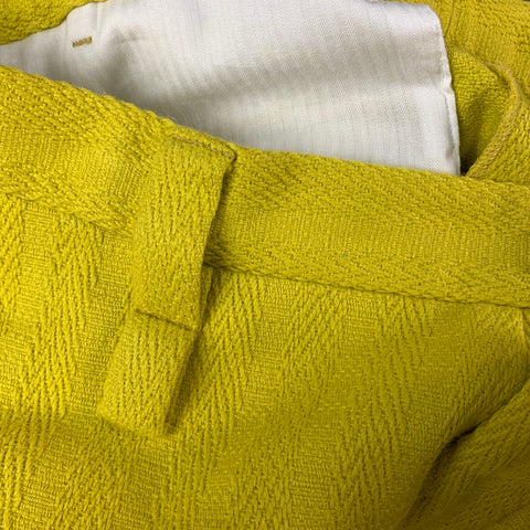 PRADA Size 32 Yellow Mustard Button Fly Casual Pants