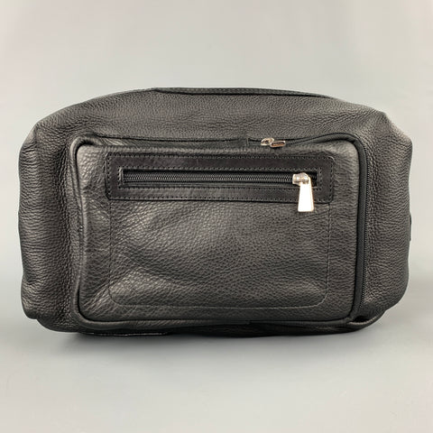 BARNEY'S NEW YORK Sac à bandoulière en cuir grainé noir taille unique