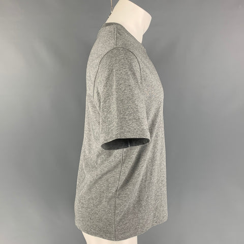 AMI by ALEXANDRE MATTIUSSI Size XXS Grey Embroidery Cotton T-shirt