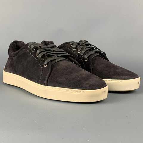 RAG & BONE Size 11 Charcoal & Cream Suede Sneakers