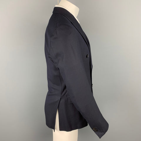 ERMENEGILDO ZEGNA Taille 40 Manteau de sport personnalisé en soie/laine marine
