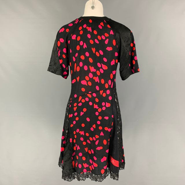 KOCHE' Size 0 Black Red Dot Print A-Line Dress Sui Generis Designer Consignment KOCHE' Size 0 Black Red Dot Print A-Line Dress Sui Generis Designer Consignment
