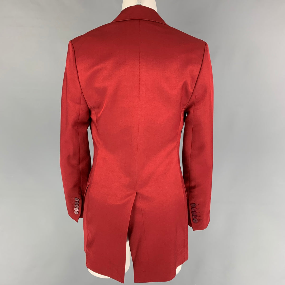 ACNE STUDIOS Size 0 Burgundy Viscose Blend Jacket Blazer