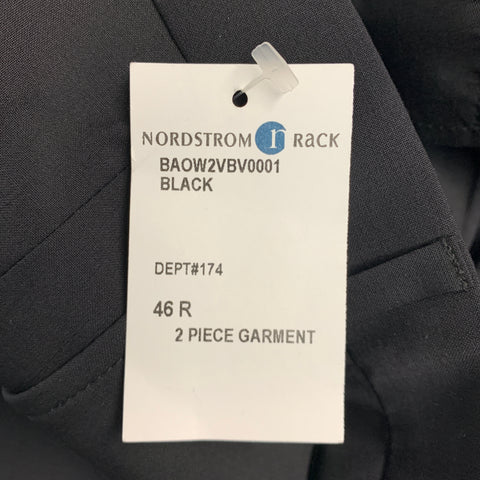 JOHN VARVATOS * U.S.A. Size 46 Black Wool Elastane Single breasted Suit