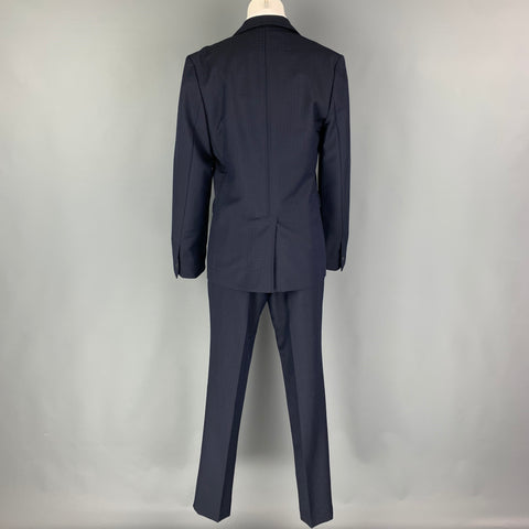 MAISON KITSUNE Size 36 Navy Rhombus Wool Mohair Double Breasted Suit