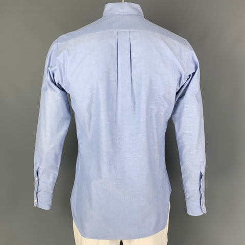 HAMILTON Size L Blue Oxford Long Sleeve Shirt