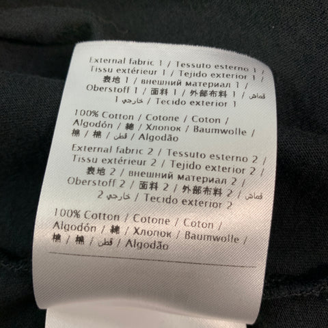 VALENTINO Taille XL T-shirt à col rond en coton graphique noir