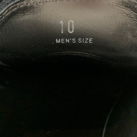 TOD'S Size 11 Navy Leather Lace Up Chukka Boots
