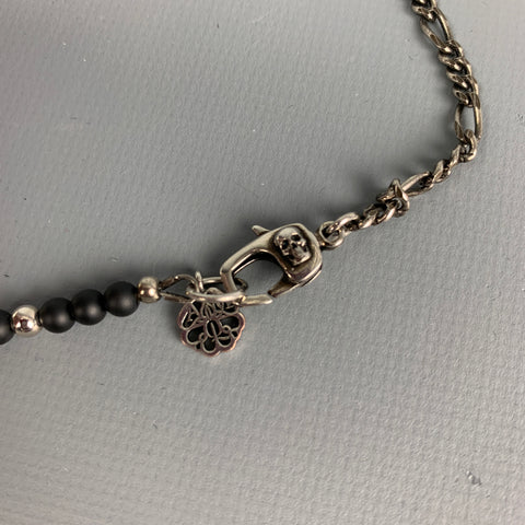 ALEXANDER MCQUEEN Silver Tone Skull Metal Necklace