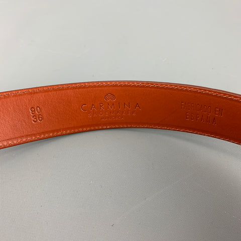 CARMINA Size 36 Tan Leather Belt