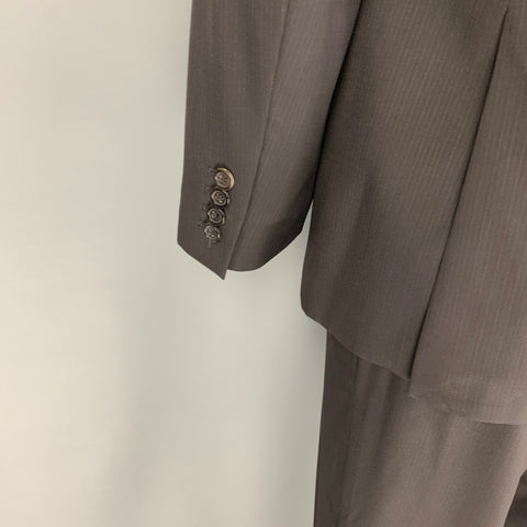ELIE TAHARI  Size 42 Regular Navy Pinstripe Virgin Wool Notch Lapel Suit