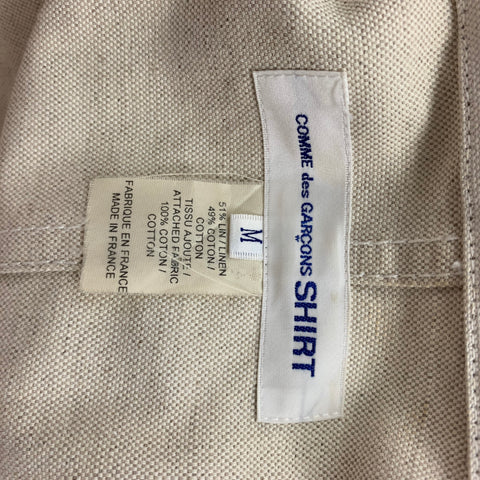 COMME des GARCONS Size M Off White Linen Cotton Notch Lapel Sport Coat