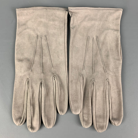 BUDD Size 9 Grey Calf Suede Gloves
