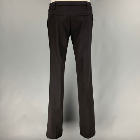 GUCCI Size 6 Black Polyamide Elastane Flat Front Dress Pants