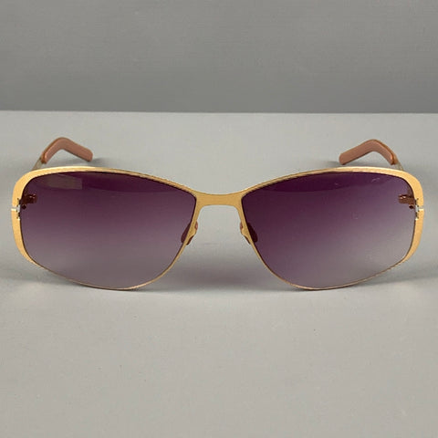 MYKITA Gafas de sol Elodie de metal rosa dorado