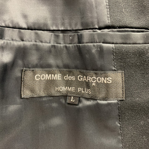 COMME des GARCONS HOMME PLUS Taille L Veste Laine Patchwork Noir