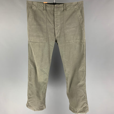 RRL by RALPH LAUREN Size 36 Olive Cotton Utility Casual Pants