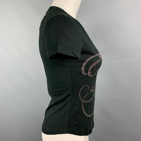 VIVIENNE WESTWOOD RED LABEL Size S Black & Grey Graphic Print Cotton T-Shirt