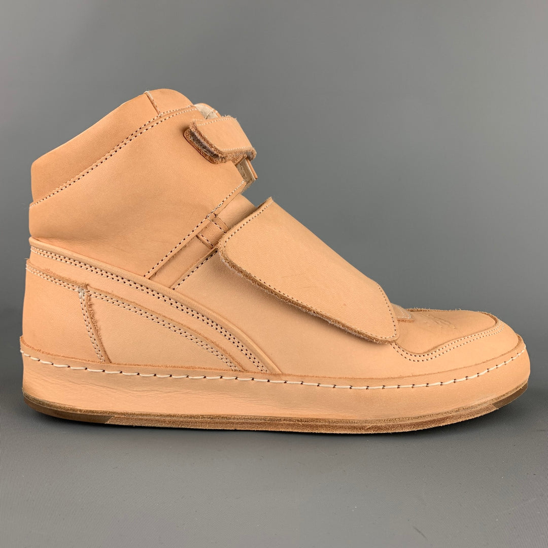 HENDER SCHEME MIP-06 Size 10.5 Natural Vachetta Leather High Top Sneakers