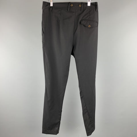 VIVIENNE WESTWOOD Size 28 x 31 Black Solid Lana Wool Casual Pants