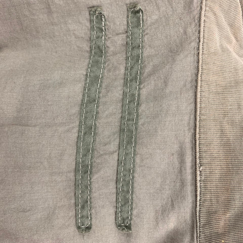 RICK OWENS Size M Khaki Distressed Cotton Trucker Jacket