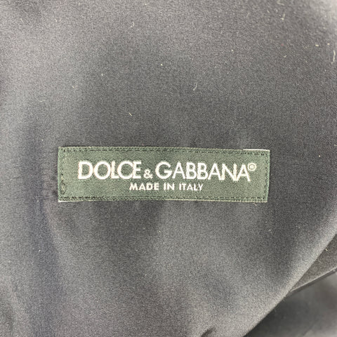 DOLCE & GABBANA Size 42 Burgundy & Black Silk Buttoned Vest