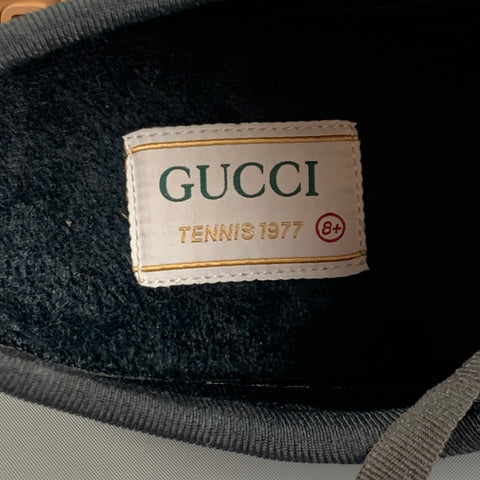 GUCCI Talla 9 Zapatillas bajas de nailon con monograma rojo verde