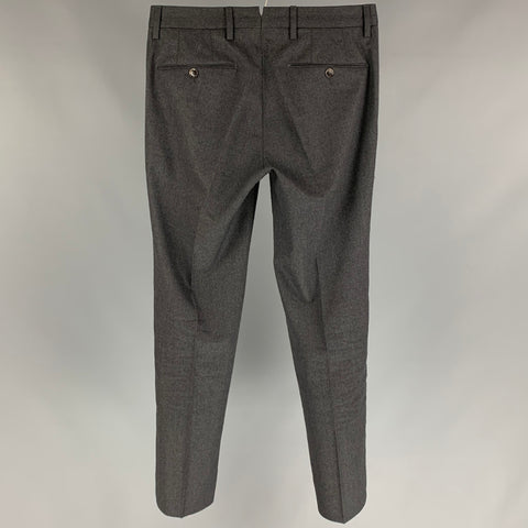 PT01 Beams Size 28 Grey Virgin Wool Slim Fit Dress Pants