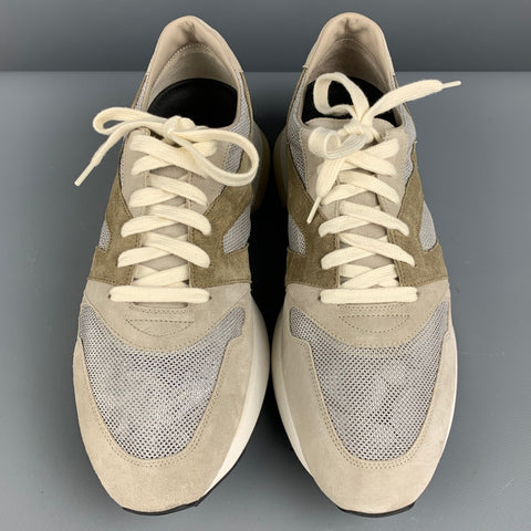 FEAR OF GOD Size 11 Oatmeal Grey Mixed Materials Suede Lace Up Sneakers