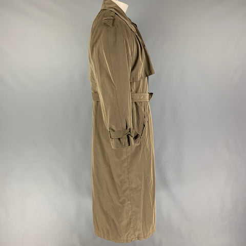 BOGNER Size 44 Olive Double Breasted Belted Coat