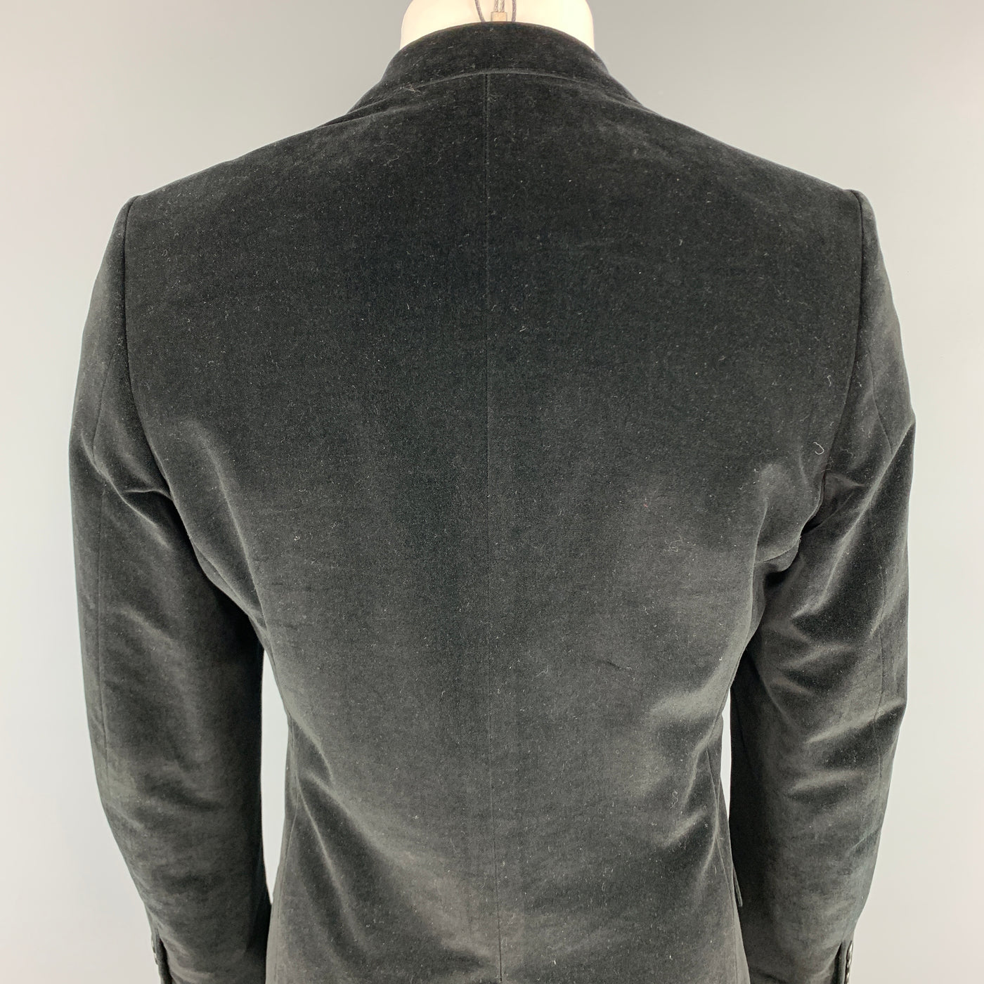 PS by PAUL SMITH Size 40 Black Velvet Peak Lapel Sport Coat