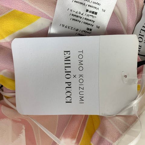 EMILIO PUCCI x TOMO KOIZUMI Taille 2 Combishort en tulle mélangé à volants blanc taille 2