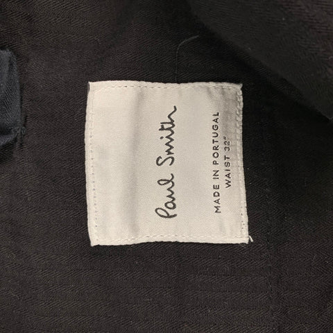 PAUL SMITH Size 32 Grey White Blue Textured Wool Nylon Zip Fly Dress Pants