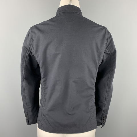 F W K Size M Black Nylon / Cotton Double Breasted Jacket