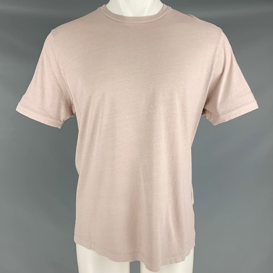 FRAME Size M Heather Purple Cotton Short Sleeve T-shirt
