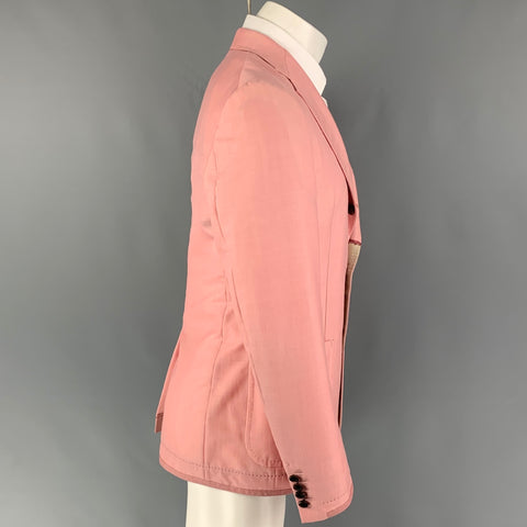 JUNYA WATANABE Abrigo deportivo con solapa de muesca en mezcla de lana rosa talla M