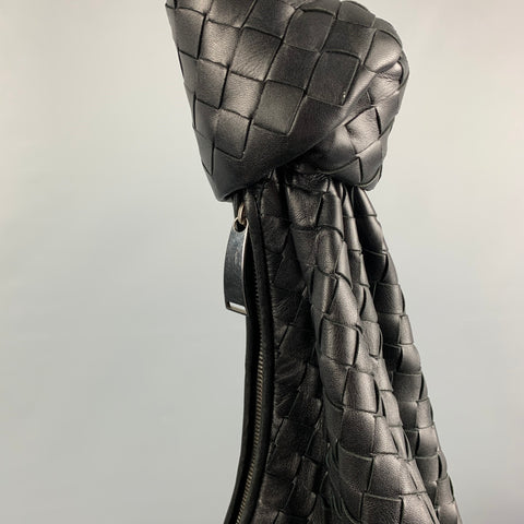 BOTTEGA VENETA Black Leather Maxi Inrecciato Jodie Handbag