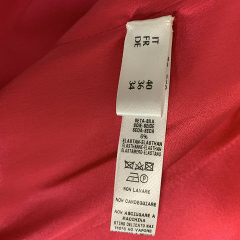 LA PERLA Size 4 Pink Fuchsia Wool Elastane Double Breasted Pants Suit