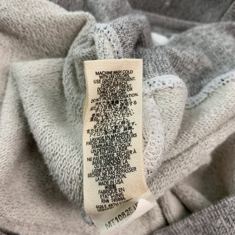 THE GREAT Size XL Grey White Splattered Cotton Polyester Crew-Neck Sweatshirt