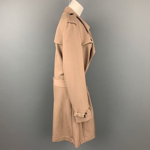 3.1 PHILLIP LIM Size M Khaki Wool Belted Trench Coat
