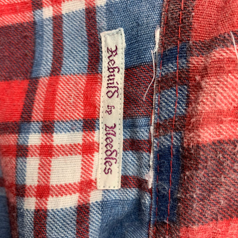 REBUILD by NEEDLES Size XL Multi-Color Plaid Cotton Oversized Long Sleeve Shirt