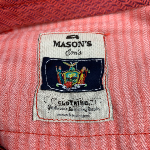 MASON'S Size 30 Orange Cotton Zip Fly Casual Pants